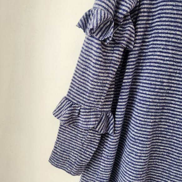Anthropologie Postmark Blue Striped Lightweight Knit Long Sleep Top Sweater XS - Picture 3 of 7